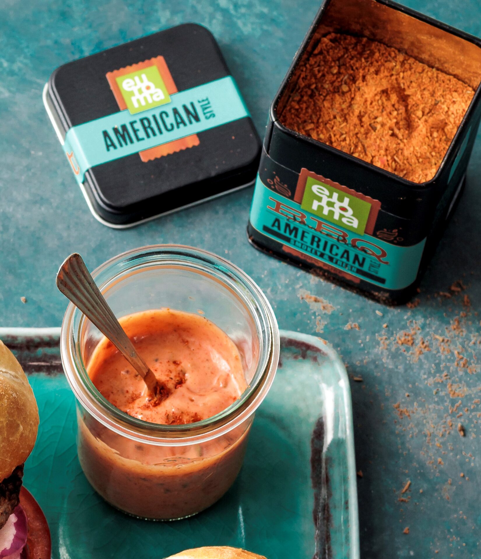 American Style BBQ saus mayonaise, ketchup en mosterd Euroma